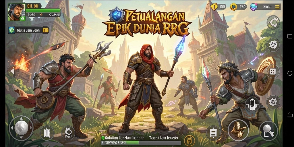 Screenshot RPG menampilkan aksi pertempuran mendebarkan dalam 8II.