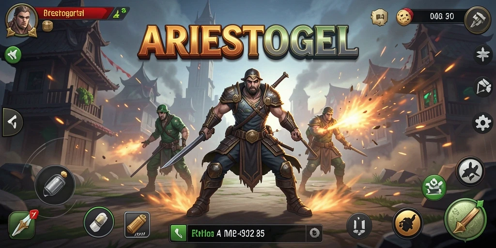 Tampilan gameplay ARIESTOGEL yang menegangkan dan penuh strategi.