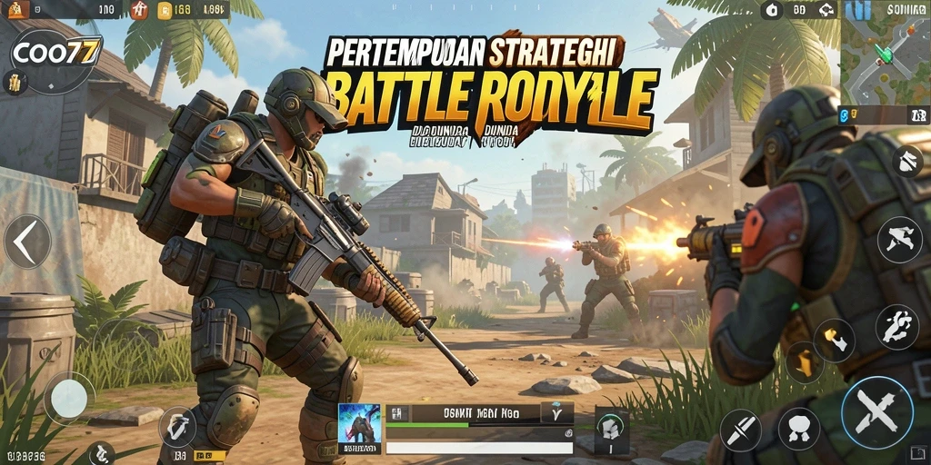 Tampilan gameplay COO77 yang intens dan menegangkan dalam mode Battle Royale.
