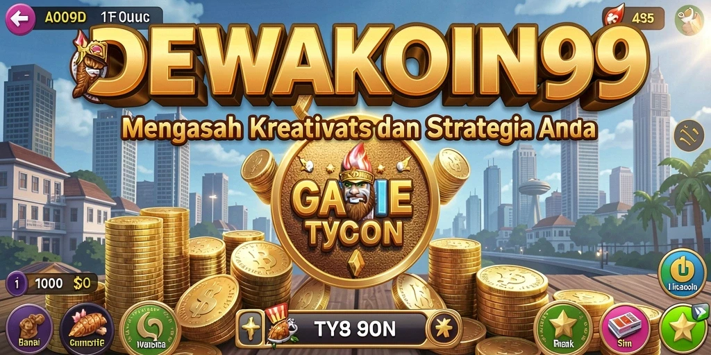Screenshot gameplay DEWAKOIN99 menampilkan pengelolaan bisnis yang intens dan strategis.
