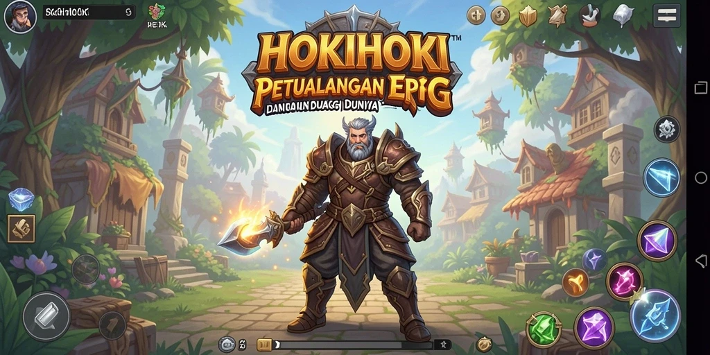 Tampilan utama gameplay HOKIHOKI yang menarik dan seru.