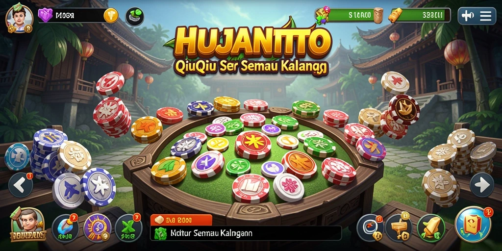 Gameplay seru QiuQiu di HUJANTOTO dengan teman-teman.