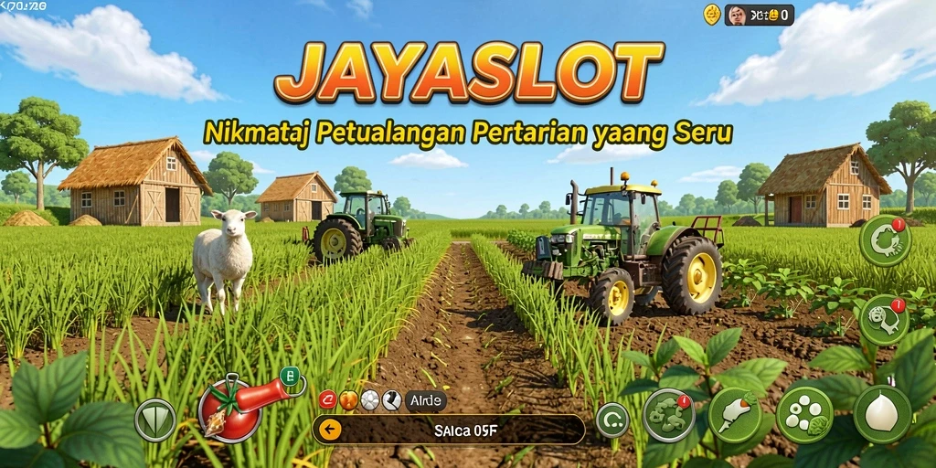 Gameplay seru JAYASLOT dengan elemen bertani yang menarik.