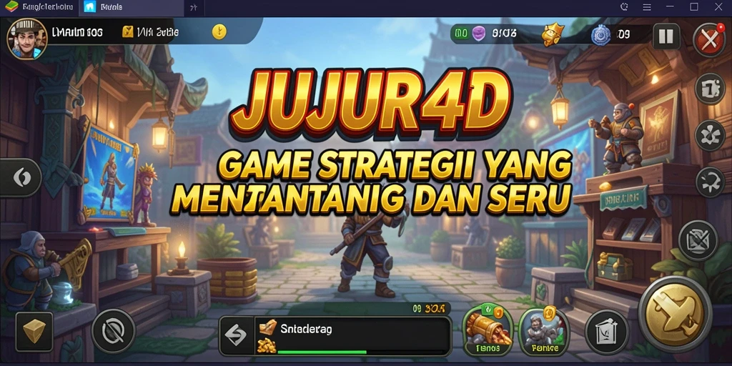 Tampilan menarik dari gameplay JUJUR4D yang menampilkan strategi dan pertempuran.