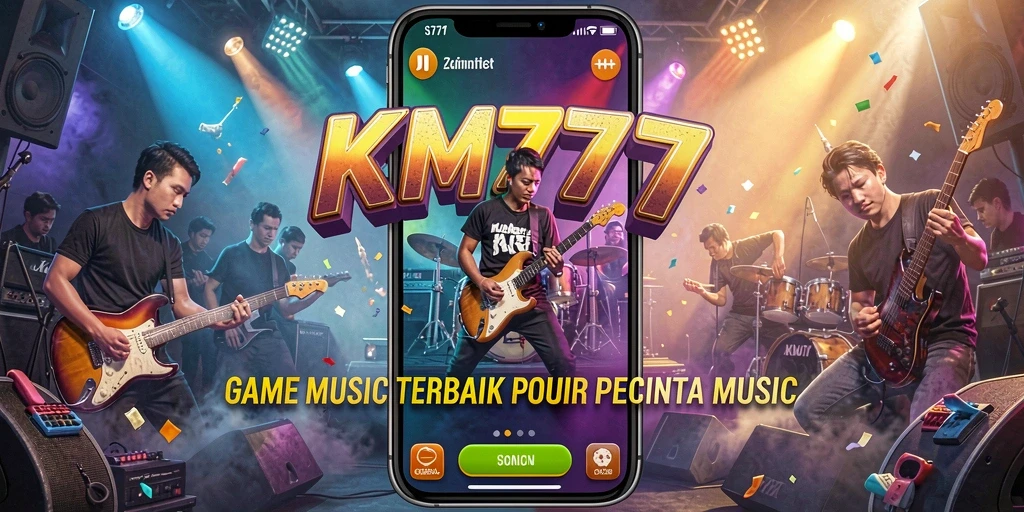 Tampilan gameplay KM777 dengan berbagai lagu menarik.