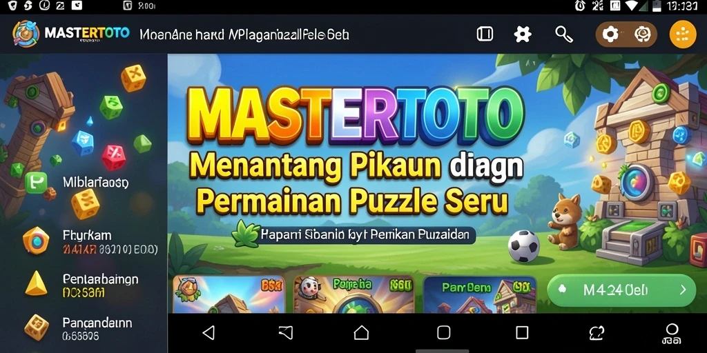 Screenshot gameplay MASTERTOTO yang menunjukkan tantangan teka-teki.