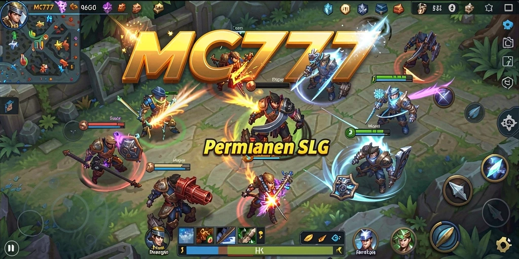 Menampilkan gameplay intens dengan strategi dan pertempuran hebat.