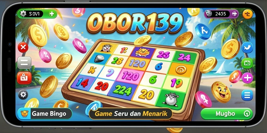 Tampilan seru dari gameplay Bingo OBOR138.