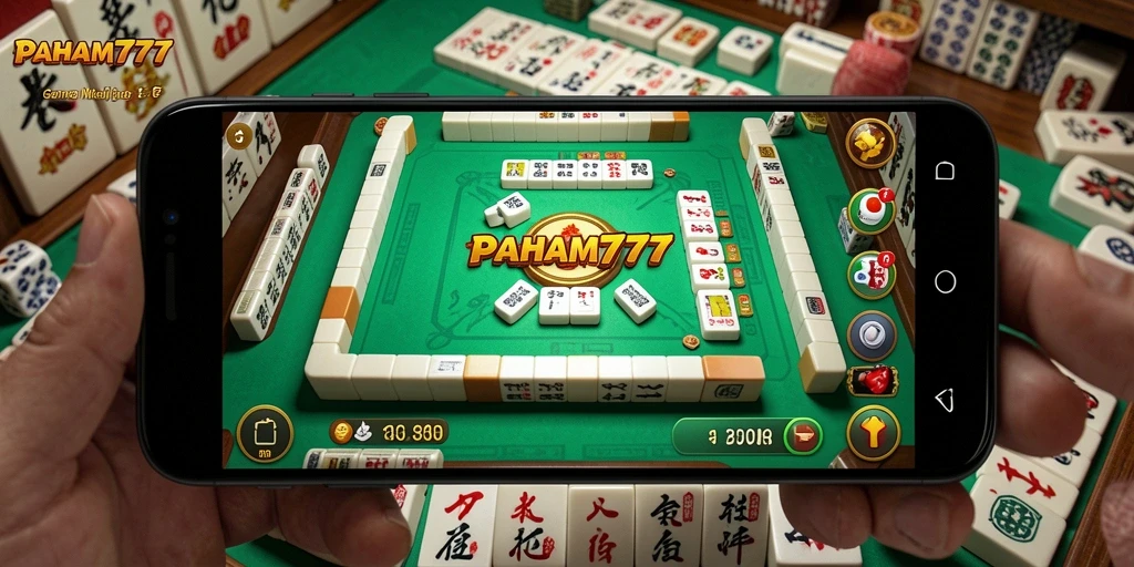 Screenshot gameplay PAHAM777 menampilkan serunya permainan Mahjong.