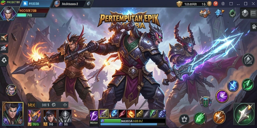 Tampilan gameplay seru dari pertempuran tim di PROBET88.