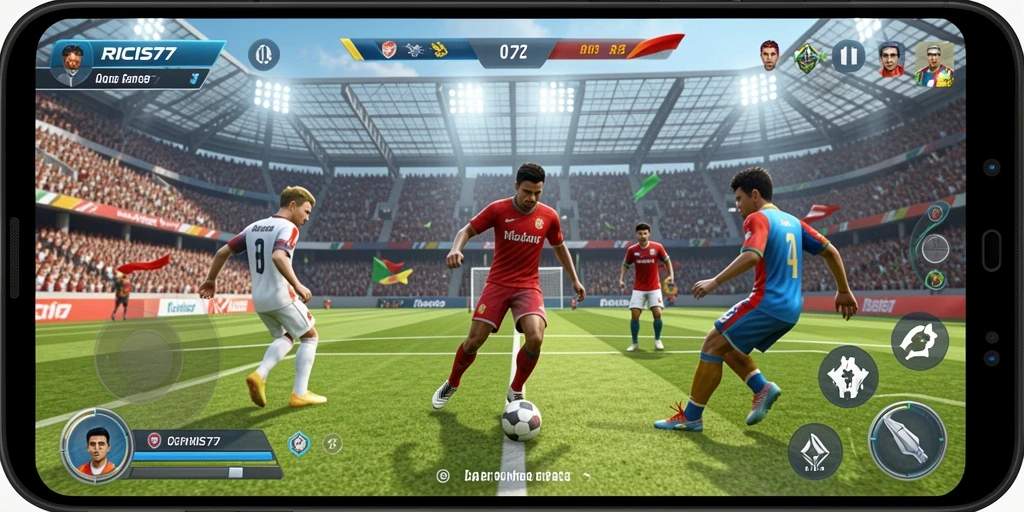 Tampilan menarik RICIS77 saat gameplay olahraga.