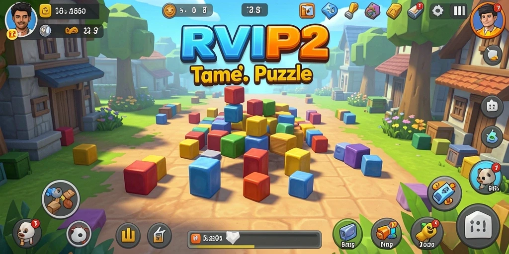 Screenshot gameplay RVIP2 yang menampilkan teka-teki menarik.