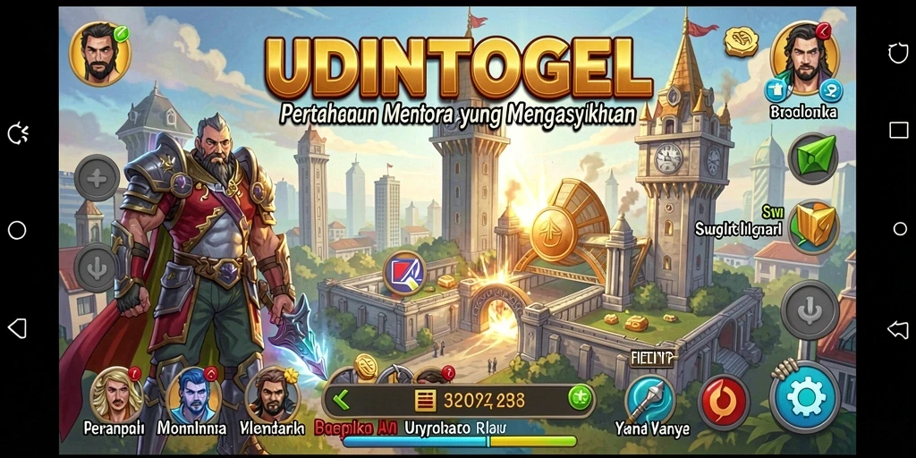 Tampilan gameplay menara pertahanan yang mendebarkan di UDINTOGEL.