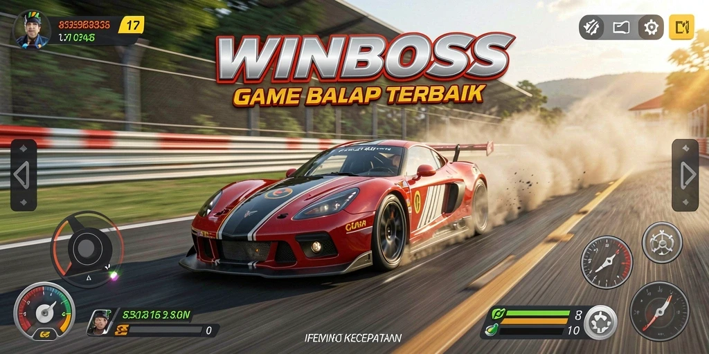 Gameplay menarik WINBOSS dengan balapan seru.