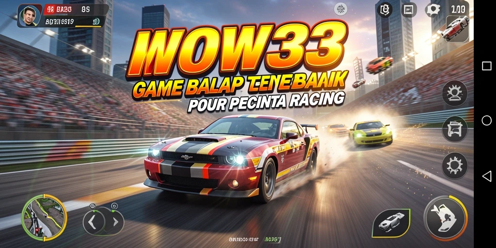 Gameplay seru dari WOW33 dengan mobil-mobil balap yang mendebarkan.